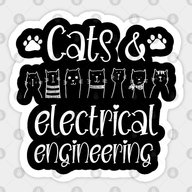 Cats & Electrical engineering Sticker by Carolina Cabreira